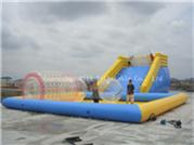 Inflatable Zorb Ramp and Water Pool Combo