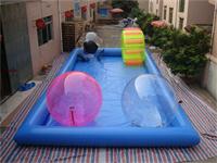 Light Blue Large Inflatable Pool for  Kids Playing Center